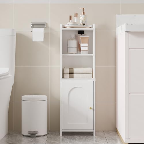 Hzuaneri Bathroom Storage Cabinet, Narrow Toilet Paper Cabinets with Doors