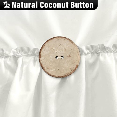 Seasonwood Ivory Ruffle Shower Curtain Farmhouse Shower Curtain 72 X 72