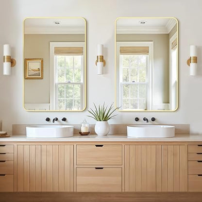 Vanity Gold Bathroom Mirror for Over Sink, 2 Pack 36”x24”