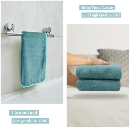 KinHwa Hand Towels for Bathroom, Microfiber Face Towels, 16x30 Inch, 2Pack