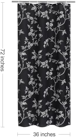 MitoVilla Small Stall Cotton Floral Shower Curtain for Bathroom,36 x 72