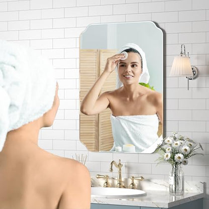 20x28 Inch Bathroom Mirrors for Over Sink, Frameless Mirrors for Wall