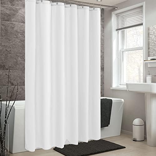 ALYVIA SPRING Waterproof Fabric Shower Curtain or Liner White, 72x72