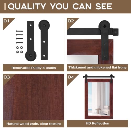 COGOOD Farmhouse Bathroom Mirrors for Over Sink - 30 x 22 Espresso