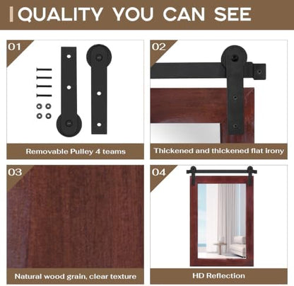 COGOOD Farmhouse Bathroom Mirrors for Over Sink - 30 x 22 Espresso