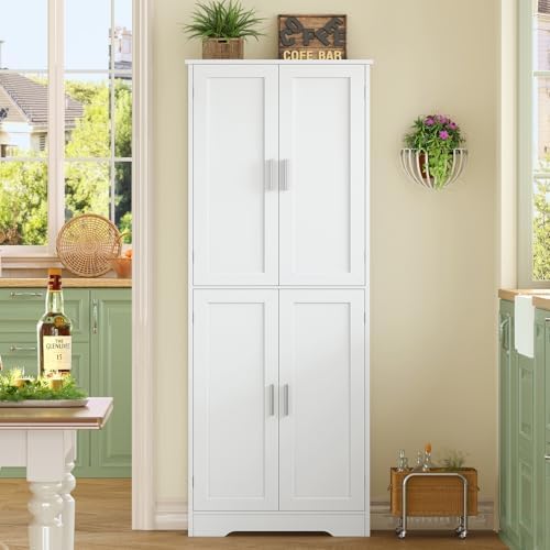 TEENFON Storage Cabinet with Doors & Adjustable Shelf