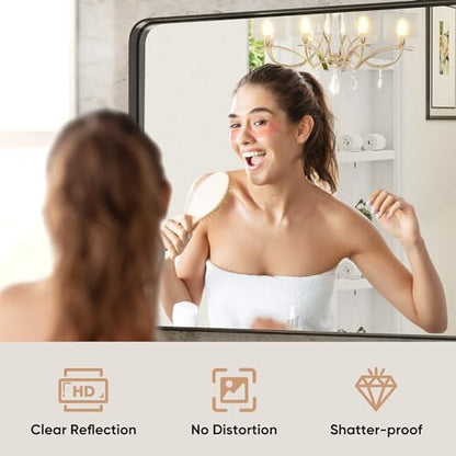 Sweetcrispy Bathroom Mirror, Vanity Mirror for Wall, 24x36 Inch