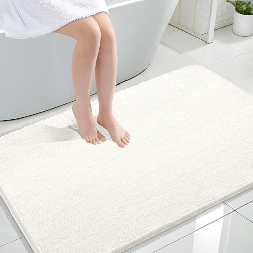 OLANLY Large Bathroom Rugs 47x32, Extra Soft Absorbent Chenille Bath Rugs