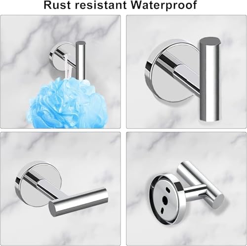 Newfun 10-Pieces Polished Chrome Bathroom Hardware Set 24 Inch