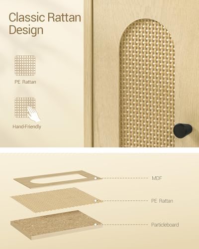 Hzuaneri Slim Bathroom Storage Cabinet, Narrow Bathroom Organizers,3 Doors