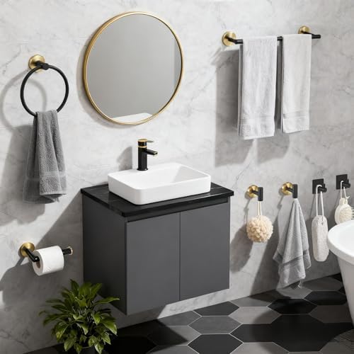7 Pcs Bathroom Accessories Set, Towel Racks for Bathroom