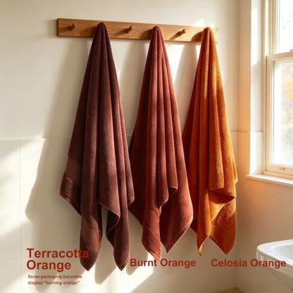 COZYART Bath Towel Set 6 PCS, Luxury 100% Turkish Cotton 650GSM Ultra Soft