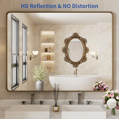 WEER Bronze Bathroom Vanity Mirror 48X36 Inch