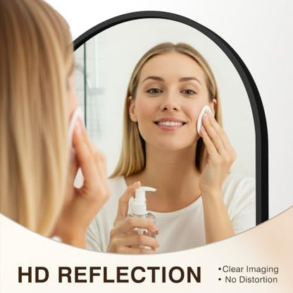 Oval Bathroom Mirror for Over Sink, 24"x36" Vanity Mirror for Wall, Black