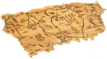 Totally Bamboo Destination Puerto Rico Cutting Board, Shaped Charcuterie Board