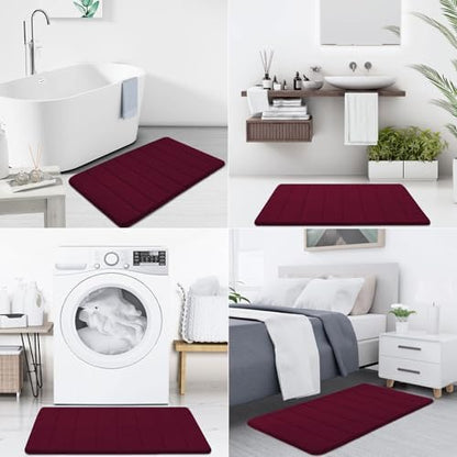 Buganda Memory Foam Bath Mat 59 x 34, Ultra Soft Absorbent Bathroom Rugs