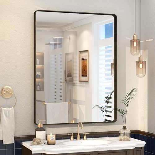 28x36 Inch Bronze Framed Bathroom Mirror