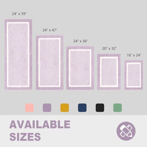 CozeCube Lavender Bath Runner 59"x24" Non Slip Washable Rug