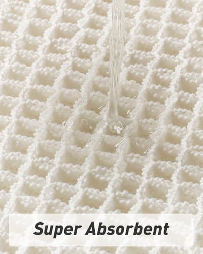 AMOAMI Bathroom Rugs, Bath Mat, Bath Rug, Non Slip Bathroom Mat, Quick Dry Bath Mat, 2' x 6', White