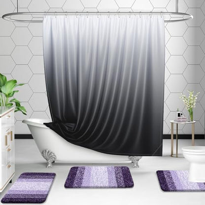 OLANLY Microfiber Bathroom Rugs Sets 3 Piece, 47"x20"+24"x16"+24"x20"