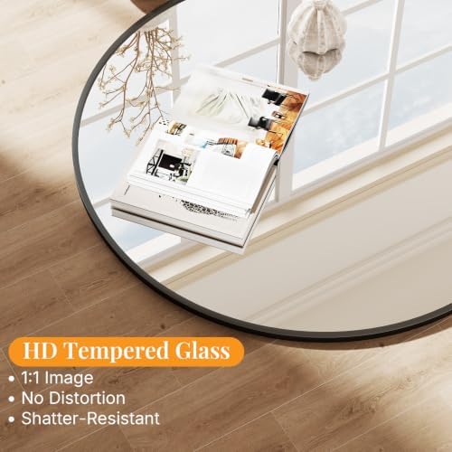 Sweetcrispy 31"x32" Arched Bathroom Mirror, Bathroom Mirrors for Over Sink