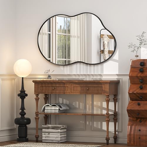 20x32 Inch Black Irregular Wall Mirror