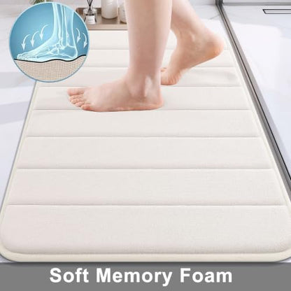 Buganda Memory Foam Bath Mat 40 x 32, Ultra Soft Absorbent Bathroom Rugs