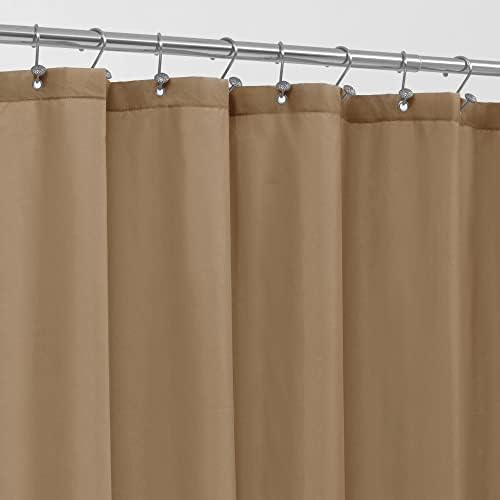 ALYVIA SPRING Waterproof Fabric Shower Curtain or Liner Coffee Brown, 72x72