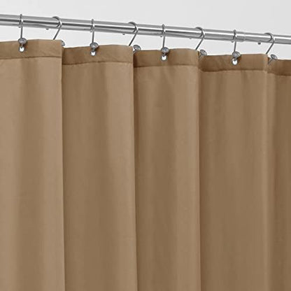 ALYVIA SPRING Waterproof Fabric Shower Curtain or Liner Coffee Brown, 72x72