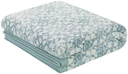Jessica Simpson – Bath Towel 4 Piece Set, Aziza, Premium Bathroom Décor, Includes 2 Hand Towels and 2 Shower Towels, 100% Cotton & Machine Washable, Forget Me Not Blue