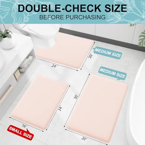 Smiry Memory Foam Bath Mat 47x20, Extra Soft and Absorbent Bathroom Rugs