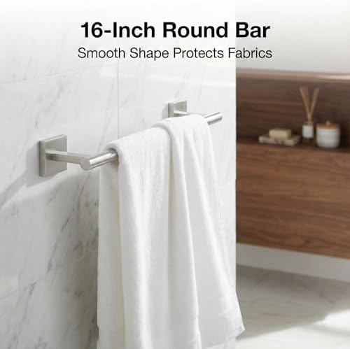 16 in 5-Piece Bathroom Hardware Set, Brushed Nickel
