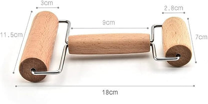 Double Head Wooden Rolling Pin Wood Pastry Pizza Roller Baking Roller Pin for Home Kitchen Baking Cooking