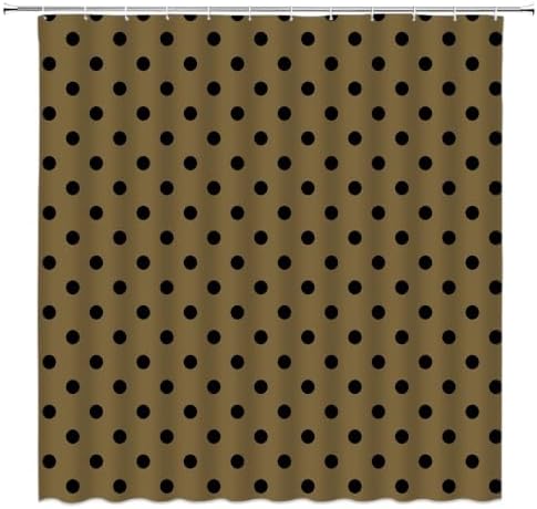 Polka Dot Shower Curtain Bathroom Decor with Hooks,70" Wx84 H