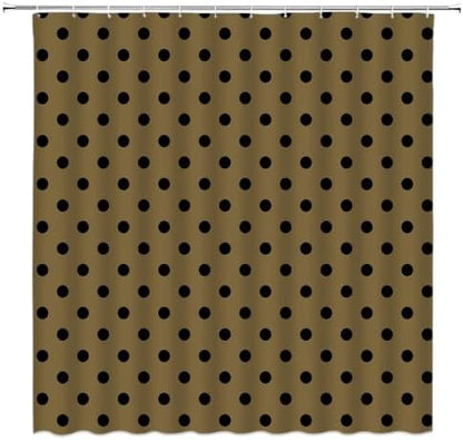 Polka Dot Shower Curtain Bathroom Decor with Hooks,70" Wx84 H