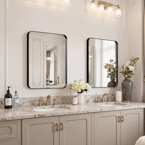 20"x16" Bathroom Vanity Mirror for Wall Aluminum Framed Farmhouse Rectangle