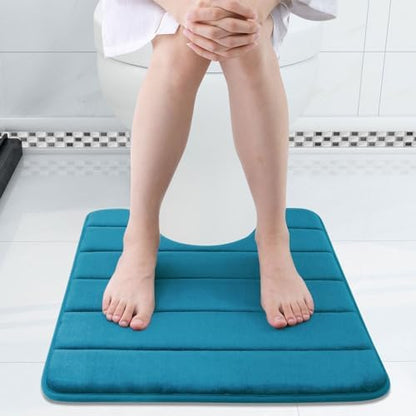 Buganda Memory Foam U-Shaped Toilet Rugs 20 x 20, Absorbent Bathroom mat