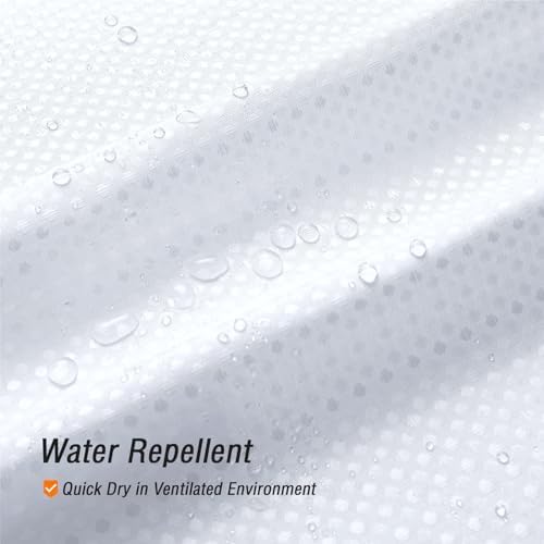 Gibelle White Cloth-Textured Shower Curtain, Hotel Style, 72 X 72