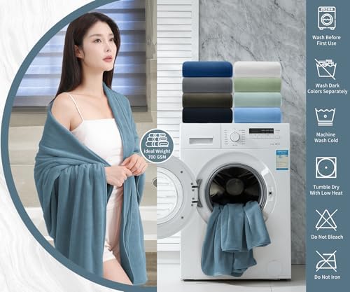 Extra Large Bath Sheet 4 Piece (35"x70")-Ultra Soft Oversized Bath Towel,Bath Sheet Set for Bathroom Hotel,Highly Absorbent Quick Dry Shower Towel Set for Adults,Bathroom Towel-Turquoise