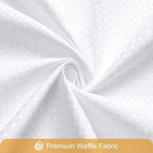 Gibelle 3 in 1 White Shower Curtain with PEVA Liner, 12 Hooks, 72x72