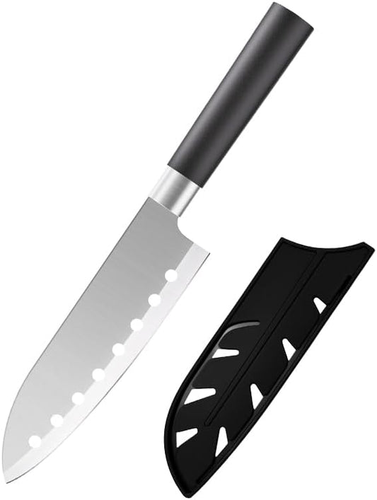 Chef Knife,8.5" Professional Kitchen Knife for Cooking,Made of Stainless Steel,Ultra Sharp for Cutting food,with Ergonomic Handle,for Home & Restaurant Black