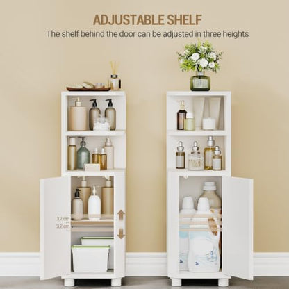 Hzuaneri Corner Cabinet, Small Bathroom Corner Cabinet with Doors