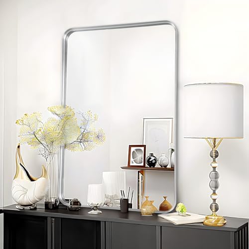 Silver Bathroom Vanity Mirror Over Sink 2 Pack, 24x36 Large Wall Mirror