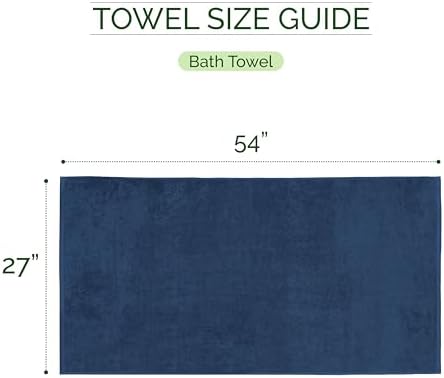 Elegant Comfort 100% Turkish Cotton Corduroy Ribbed Luxury Soft 2 Pack Bath Towels 27 x 54 Inch - Ultra Plush, Absorbent, Quick Dry, Hotel Spa Quality Towels for Bathroom Essentials, Navy