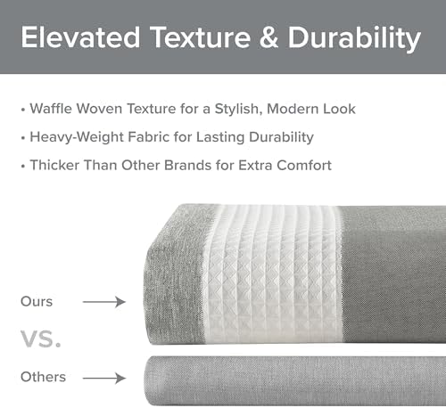 Madison Park Extra Long Shower Curtain for Bathroom, Grey Ombre, 72" x 84"