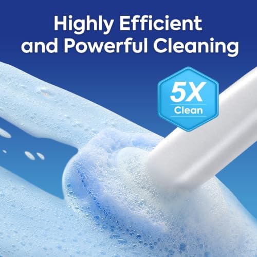 50 Pcs Disposable Toilet Cleaner Refill Pads, Universal Toilet Bowl Brush Replacement Heads, Durable Deep Cleaning Refills, Fresh Scent Bathroom Cleaning Supplies