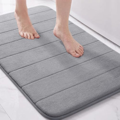 Yimobra Memory Foam Bath Mat 31.5x20, 5X Softer and Absorbent Bathroom Rug