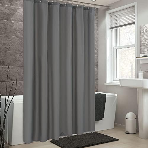 ALYVIA SPRING Waterproof Fabric Shower Curtain or Liner Dark Gray, 72x72