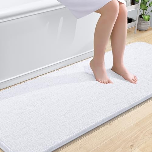 OLANLY Bathroom Runner Rugs 70x24, Extra Soft Absorbent Chenille Bath Rugs