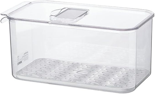 SANNO Vegetable Fruit Containers Fridge Containers,Freezer Produce Saver Refrigerator Organizer Bins with Vented Lids And Drain Tray For Pantry Fridge Freezer Cabinet Kitchen Organization